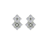 18k White Gold and Diamond Stud with gold weight of 1.45g